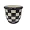 8" Black & White Checker Ceramic Pot by Ashland®